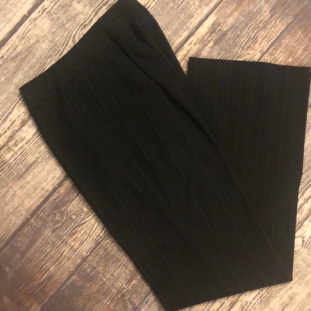 Black pinstripe pants